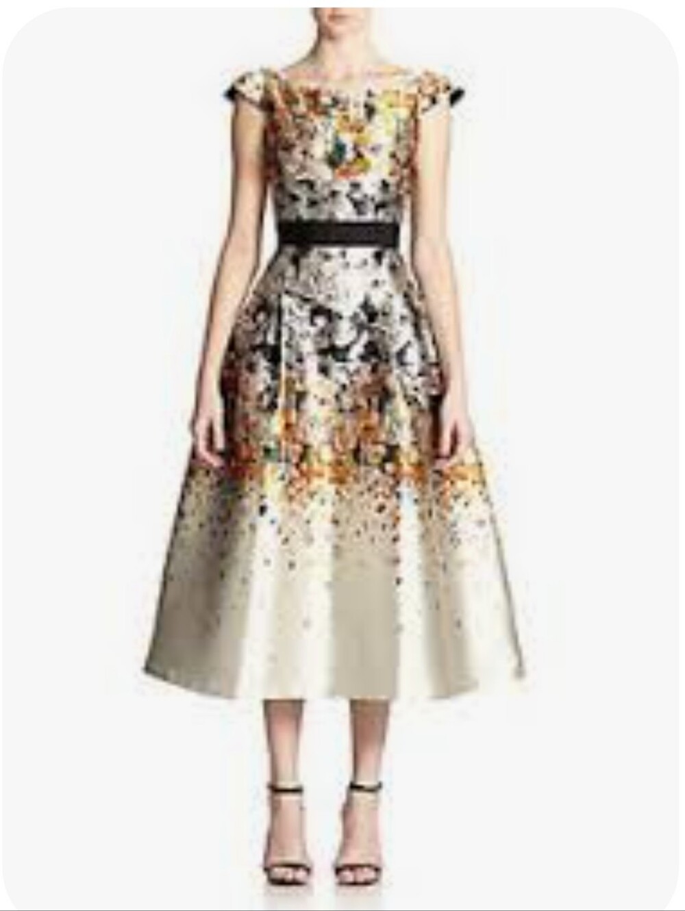 NOIR Sachin & Babi "Mori" Floral Fit-and-Flare Dress